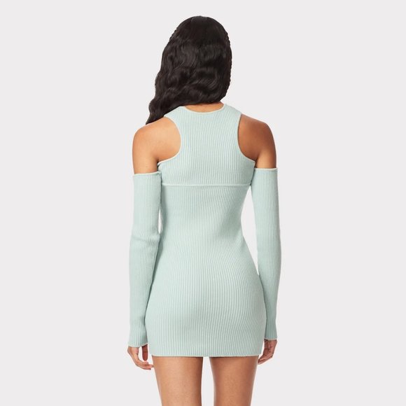 NWT Herve Leger RIB DRESS WITH CUT OUT LONG SLEEVES (XS) - Picture 5 of 5